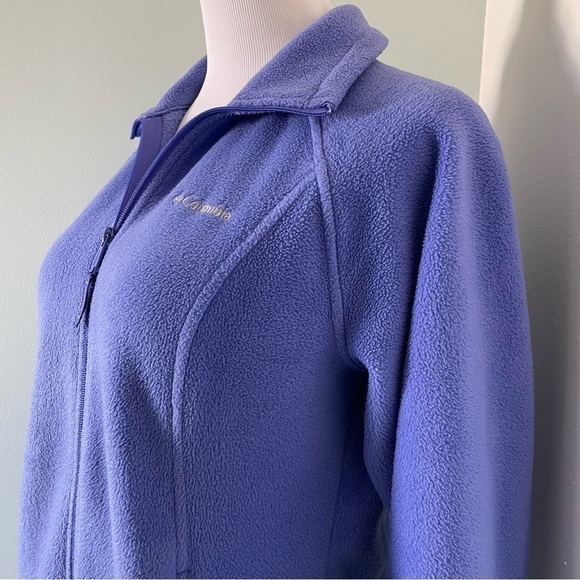 Columbia Women’s Zip Up Fleece Jacket Light Purple Size M - Picture 8 of 10